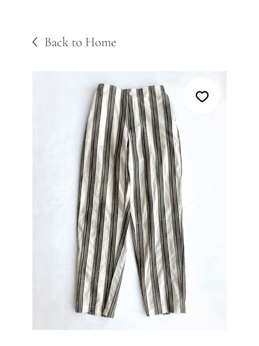 pasco pant Women Cream & Black Striped Chinos — Classic Vertical Stripe size:XS